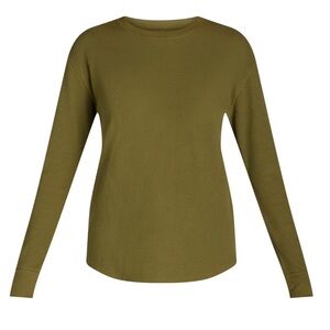 Time and Tru Green Fitted Long Sleeve T-Shirt